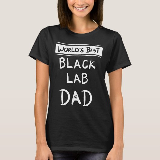Black Lab Papa Labrador Retriever Idea Dog T-shirt (Voorkant)