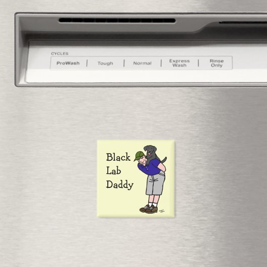 Black Lab papa Magneet (Insitu (Vaatwasser))