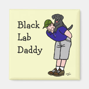 Black Lab papa Magneet
