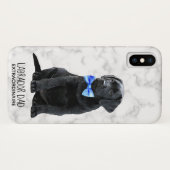 Black Lab Papa Puppy Labrador Case-Mate iPhone Case (Achterkant (horizontaal))