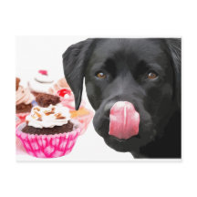 Black Lab Party - Dog Birthday - Cupcake Labrador