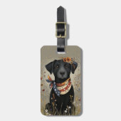 Black Lab Patriottische grillige labrador retrieve Bagagelabel (Voorkant verticaal)