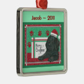Black Lab Personalized Ornament (Rechts)