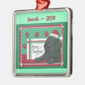 Black Lab Personalized Ornament (Links)