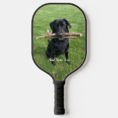 Black Lab Persoonlijke foto en naam van Dog Pickleball Paddle (Voorkant)