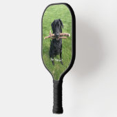 Black Lab Persoonlijke foto en naam van Dog Pickleball Paddle (Links)