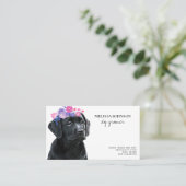 Black Lab Pet Dog Business Dog Groomer Visitekaartje (Staand voorkant)
