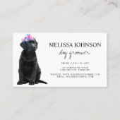 Black Lab Pet Dog Business Dog Groomer Visitekaartje (Achterkant)
