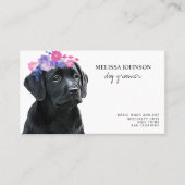 Black Lab Pet Dog Business Dog Groomer Visitekaartje (Voorkant)