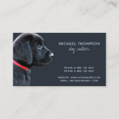 Black Lab Pet Dog Business Dog Walker Visitekaartje (Achterkant)