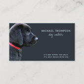 Black Lab Pet Dog Business Dog Walker Visitekaartje (Voorkant)