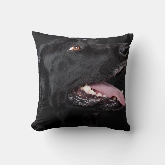 Black Lab Pet Dog Sierkussen Home Decor (Voorkant)