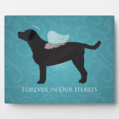 Black Lab Pet Memorial Sympathy Pet Loss Design Fotoplaat (Voorkant)