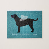 Black Lab Pet Memorial Sympathy Pet Loss Design Legpuzzel (Horizontaal)