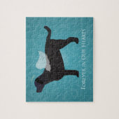 Black Lab Pet Memorial Sympathy Pet Loss Design Legpuzzel (Verticaal)