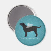 Black Lab Pet Memorial Sympathy Pet Loss Design Magneet (Voorkant / Achterkant)