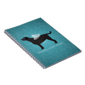 Black Lab Pet Memorial Sympathy Pet Loss Design Notitieboek (Rechterzijde)