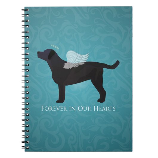 Black Lab Pet Memorial Sympathy Pet Loss Design Notitieboek (Voorkant)