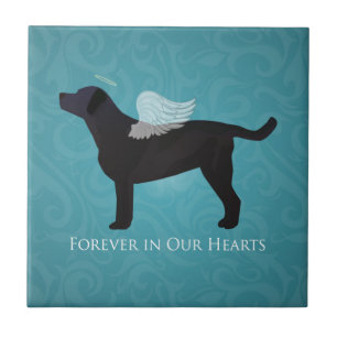 Black Lab Pet Memorial Sympathy Pet Loss Design Tegeltje