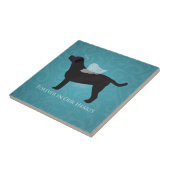 Black Lab Pet Memorial Sympathy Pet Loss Design Tegeltje (Zijkant)