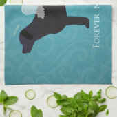 Black Lab Pet Memorial Sympathy Pet Loss Design Theedoek (Gevouwen)