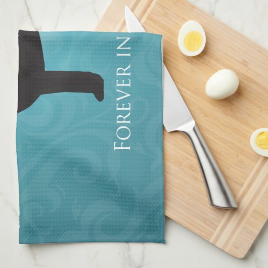 Black Lab Pet Memorial Sympathy Pet Loss Design Theedoek (Quarter Fold)