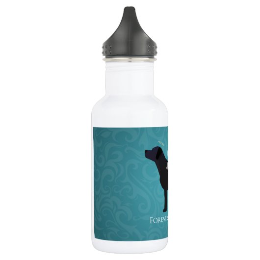 Black Lab Pet Memorial Sympathy Pet Loss Design Waterfles (Links)