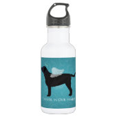 Black Lab Pet Memorial Sympathy Pet Loss Design Waterfles (Voorkant)