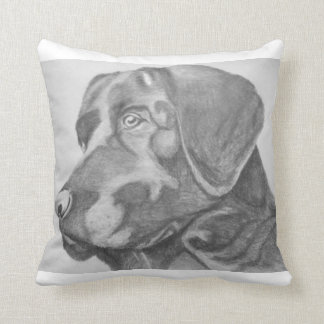 Black Lab Pillow Kussen