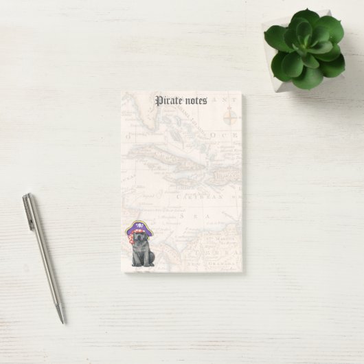 Black Lab Pirate Post-it® Notes (Kantoor)
