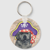 Black Lab Pirate Sleutelhanger (Voorkant)