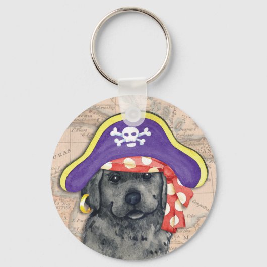 Black Lab Pirate Sleutelhanger (Voorkant)