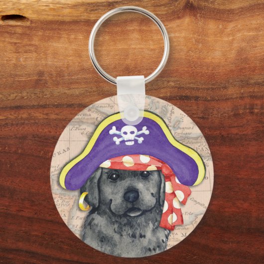 Black Lab Pirate Sleutelhanger (Voorkant)