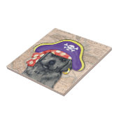 Black Lab Pirate Tegeltje (Zijkant)