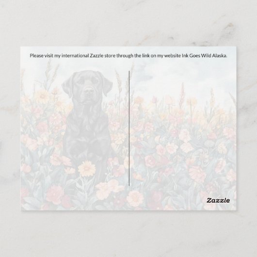 Black Lab Postcrossing - Briefkaart (Achterkant)