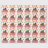 Black Lab Puppies Happy Birthday Cadeaupapier (Vlak)