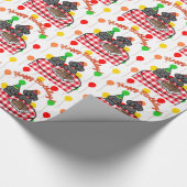 Black Lab Puppies Happy Birthday Cadeaupapier (Hoek)