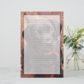 Black Lab Puppy Briefpapier (Staand voorkant)