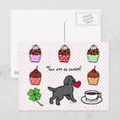 Black Lab Puppy Heart Cartoon Briefkaart (Voorkant / Achterkant)