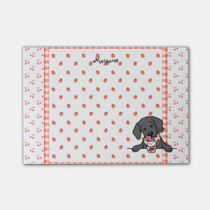Black Lab Puppy Ice Cream Post-it® Notes
