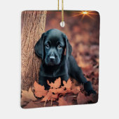 Black Lab Puppy Keramisch Ornament (Rechts)