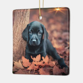 Black Lab Puppy Keramisch Ornament (Links)