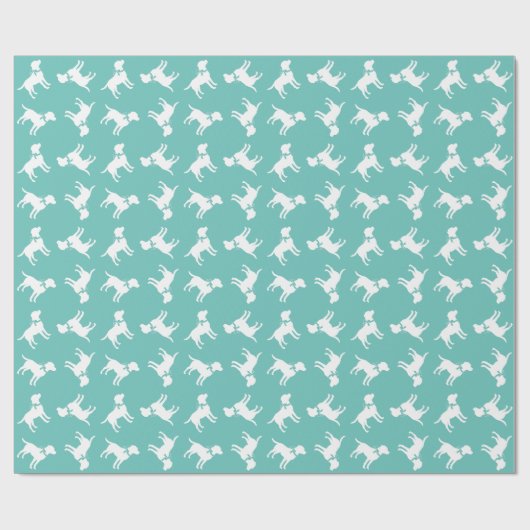 Black Lab Puppy Labrador Hond Cadeaupapier (Vlak)