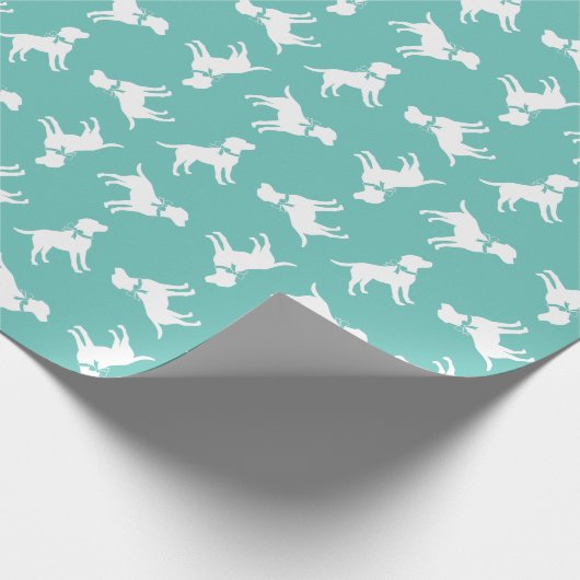 Black Lab Puppy Labrador Hond Cadeaupapier (Hoek)