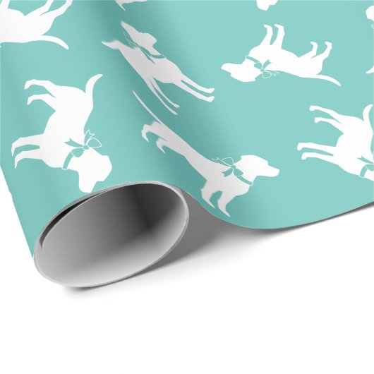 Black Lab Puppy Labrador Hond Cadeaupapier (Rol Hoek)