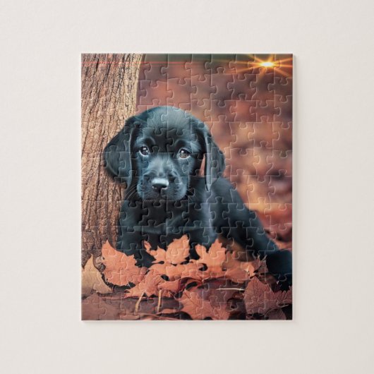 Black Lab Puppy Legpuzzel (Verticaal)