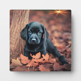 Black Lab Puppy Plaque Fotoplaat