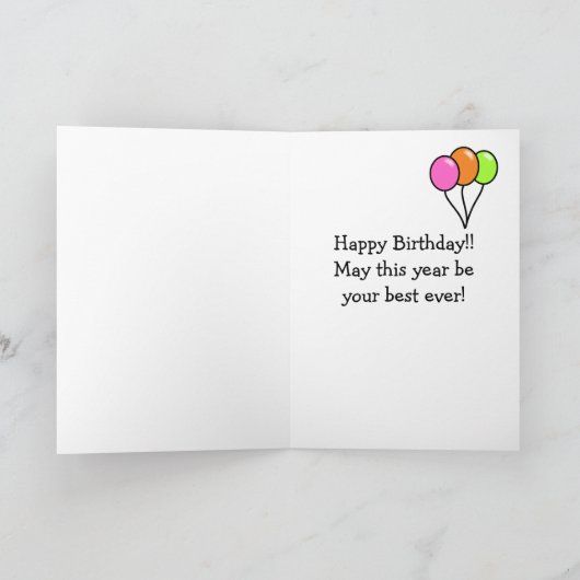 Black Lab Puppy & Puppy Gate 1 Cartoon Birthday Kaart (Binnen)