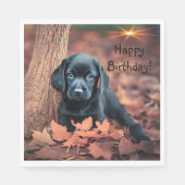 Black Lab Puppy Servet (Voorkant)