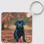 Black Lab Puppy Sleutelhanger (Achterkant)